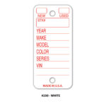 White POLY TAG Key Tags 250/Box