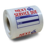 Roll Stock Service Reminder Stickers V-T Tack